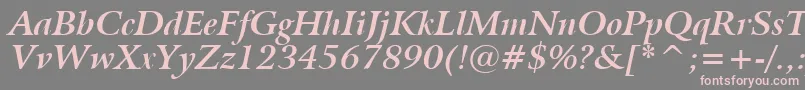 BitstreamArrusBoldItalicBt Font – Pink Fonts on Gray Background