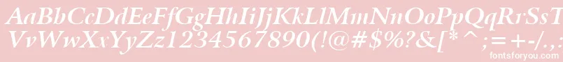 BitstreamArrusBoldItalicBt Font – White Fonts on Pink Background