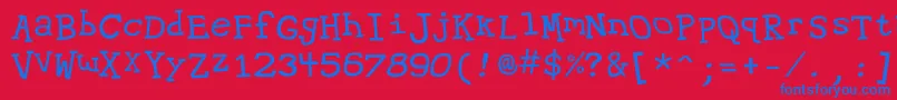 Hypewri1 Font – Blue Fonts on Red Background