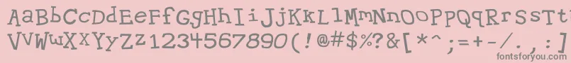 Hypewri1 Font – Gray Fonts on Pink Background
