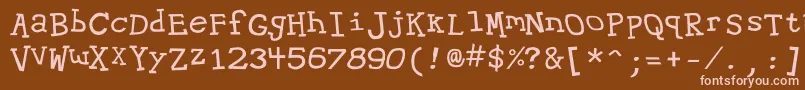 Hypewri1 Font – Pink Fonts on Brown Background