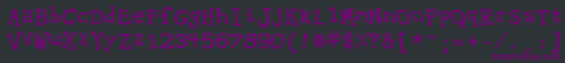 Шрифт Hypewri1 – фиолетовые шрифты на чёрном фоне