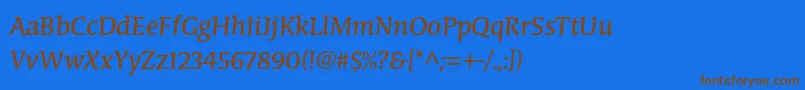 CongabravastdRegular Font – Brown Fonts on Blue Background