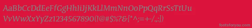 CongabravastdRegular Font – Gray Fonts on Red Background