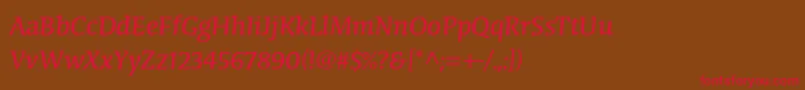CongabravastdRegular Font – Red Fonts on Brown Background