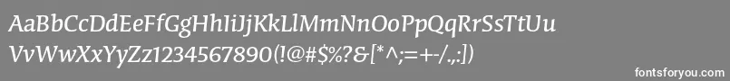 CongabravastdRegular Font – White Fonts on Gray Background