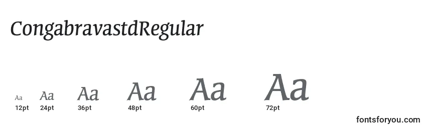 Размеры шрифта CongabravastdRegular