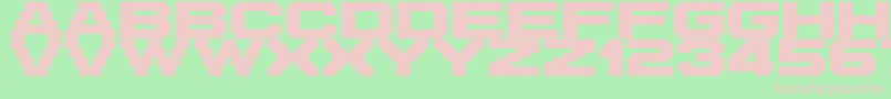 M42 Font – Pink Fonts on Green Background
