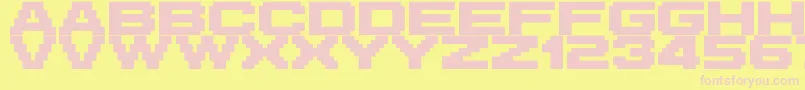 フォントM42 – ピンクのフォント、黄色の背景