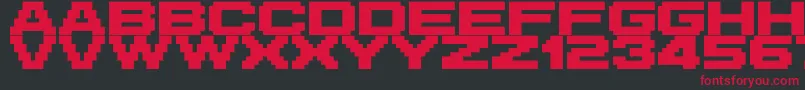 M42 Font – Red Fonts on Black Background