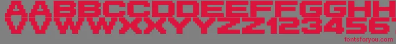 M42 Font – Red Fonts on Gray Background