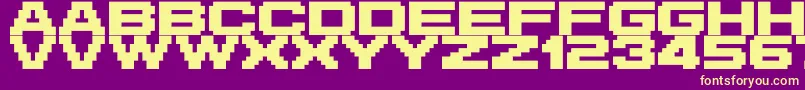 M42 Font – Yellow Fonts on Purple Background