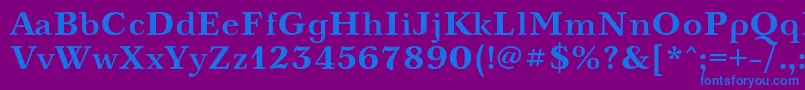 NevacBold Font – Blue Fonts on Purple Background