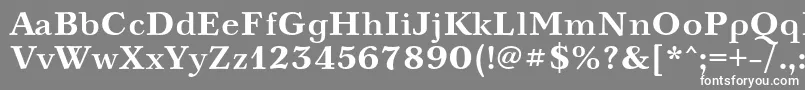 フォントNevacBold – 灰色の背景に白い文字
