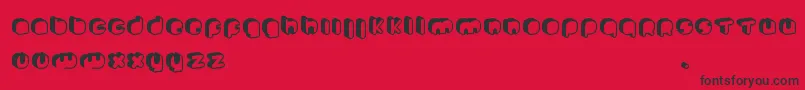 JohannekePro Font – Black Fonts on Red Background