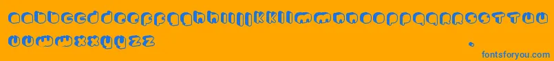 JohannekePro Font – Blue Fonts on Orange Background