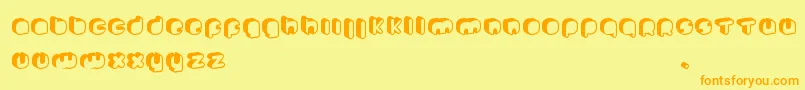 JohannekePro Font – Orange Fonts on Yellow Background