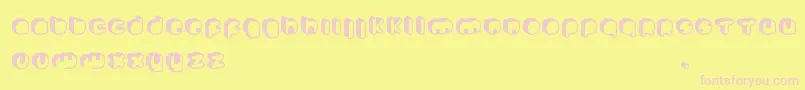 Шрифт JohannekePro – розовые шрифты на жёлтом фоне