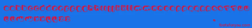 JohannekePro Font – Red Fonts on Blue Background