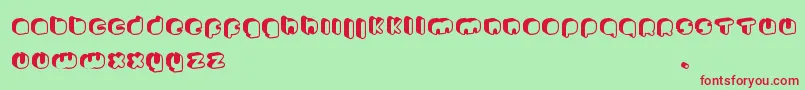 JohannekePro Font – Red Fonts on Green Background