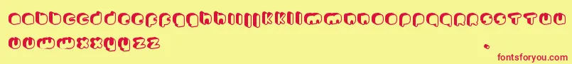 JohannekePro Font – Red Fonts on Yellow Background