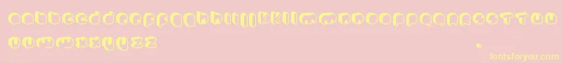 JohannekePro Font – Yellow Fonts on Pink Background