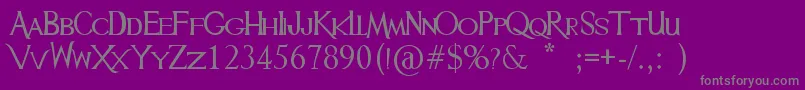 Mulan Font – Gray Fonts on Purple Background