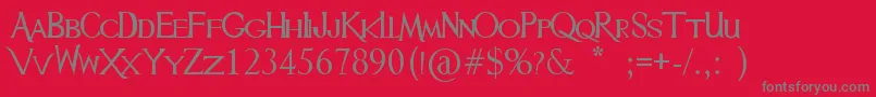 Mulan Font – Gray Fonts on Red Background