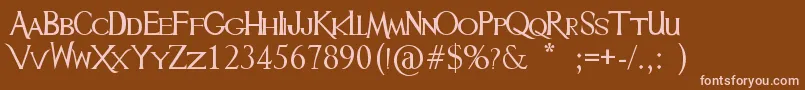 Шрифт Mulan – розовые шрифты на коричневом фоне