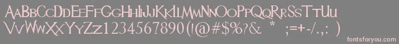 Mulan Font – Pink Fonts on Gray Background