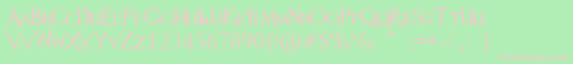 Mulan Font – Pink Fonts on Green Background