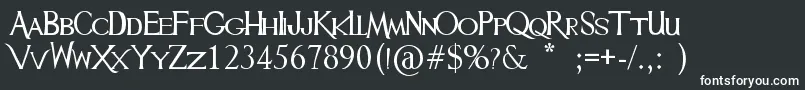 フォントMulan – 白い文字