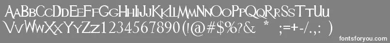 Mulan Font – White Fonts on Gray Background