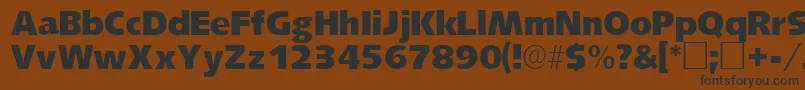 LansettesskRegular-fontti – mustat fontit ruskealla taustalla