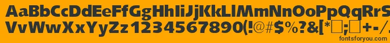 LansettesskRegular Font – Black Fonts on Orange Background