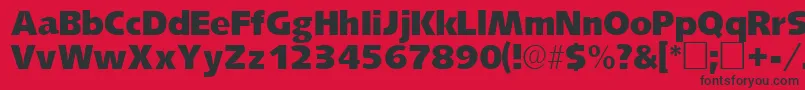 LansettesskRegular Font – Black Fonts on Red Background