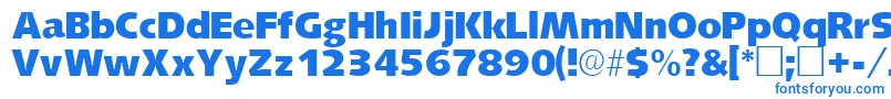 フォントLansettesskRegular – 白い背景に青い文字