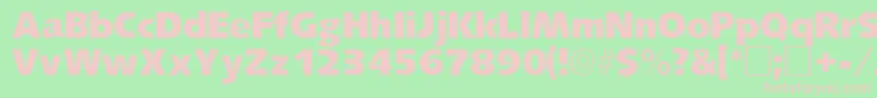 LansettesskRegular Font – Pink Fonts on Green Background
