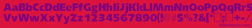 LansettesskRegular Font – Purple Fonts on Red Background