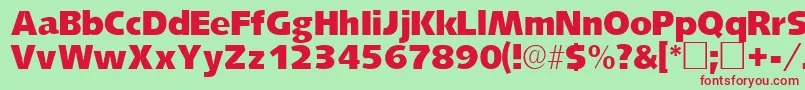 LansettesskRegular Font – Red Fonts on Green Background