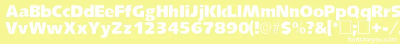 LansettesskRegular Font – White Fonts on Yellow Background