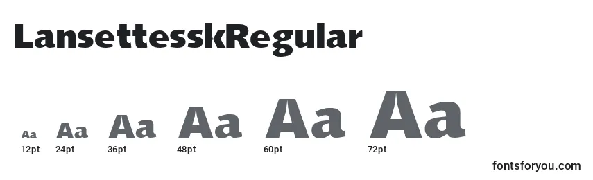 LansettesskRegular Font Sizes