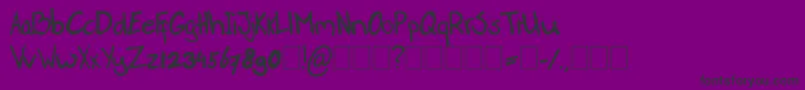 フォントPaasseHandwriting – 紫の背景に黒い文字