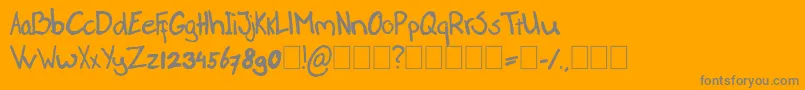 PaasseHandwriting Font – Gray Fonts on Orange Background