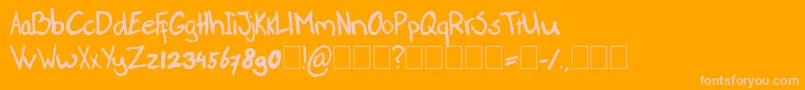 PaasseHandwriting Font – Pink Fonts on Orange Background