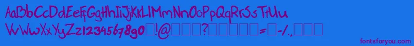 PaasseHandwriting-fontti – violetit fontit sinisellä taustalla