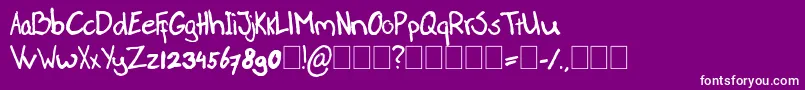 PaasseHandwriting Font – White Fonts on Purple Background