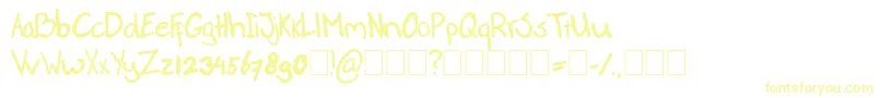 PaasseHandwriting Font – Yellow Fonts on White Background