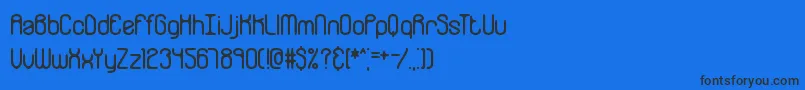 Шрифт GalvanizeBrk – чёрные шрифты на синем фоне