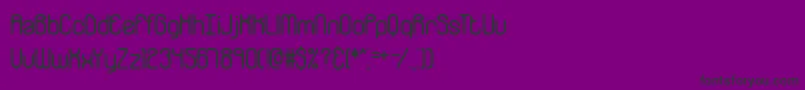 フォントGalvanizeBrk – 紫の背景に黒い文字